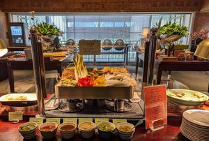 Vegetable "carving station" #Veganuary at Cha Lounge in Taipei