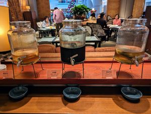 The drink station is interesting at Cha Lounge in Taipei