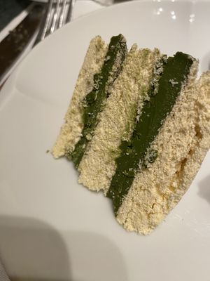 Matcha layers   at Cha Lounge in Taipei