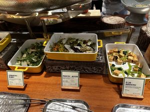 Vegan side dishess  at Cha Lounge in Taipei