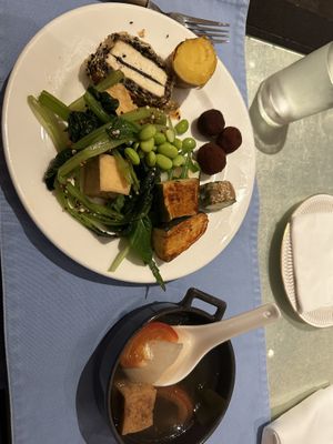 Amazing food, tofu   at Cha Lounge in Taipei