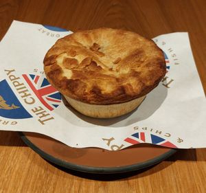 Vegan Chicken & Mushroom 素雞肉蘑菇批 at The Chippy in Kowloon