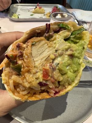 Burrito de “pollo"  at Club Mexicana - Spitalfields in East London