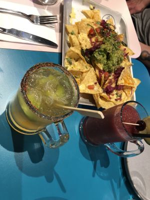Nachos and drinks  at Club Mexicana - Spitalfields in East London
