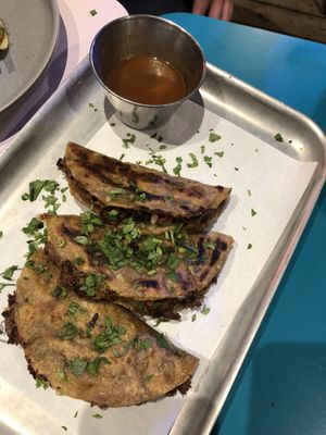 Biria tacos  at Club Mexicana - Spitalfields in East London