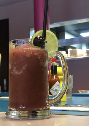 Cherry mocktail   at Club Mexicana - Spitalfields in East London
