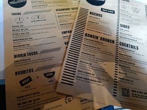 Menu at Club Mexicana - Spitalfields in East London