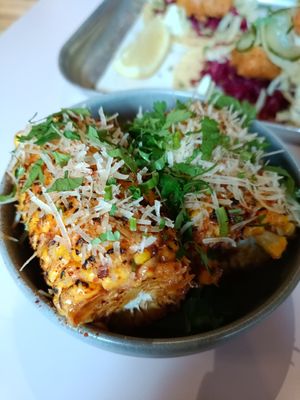 Corn on the cobs at Club Mexicana - Spitalfields in East London