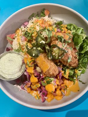 Burrito bowl  at Club Mexicana - Spitalfields in East London