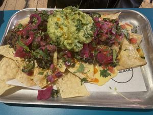 Loaded nachos   at Club Mexicana - Spitalfields in East London