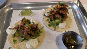 Mushroom tacos at Club Mexicana - Spitalfields in East London