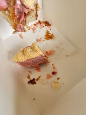 Strawberry and PB Frosting Cronut (Snapped a picture before it was all gone unlike the Cinnamon roll 😋) at Houlden's Rise Above in Tucson