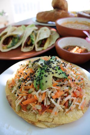 Ceviche de coco VEGANO at La Verduzca Vegetropical in Oaxaca