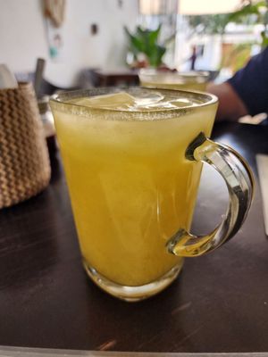 Papaya juice at La Verduzca Vegetropical in Oaxaca