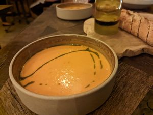 'Cream' of tomato soup at Torfhús Retreat in Selfoss