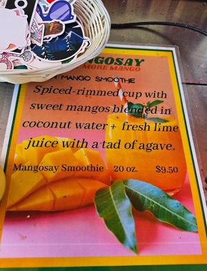 Mango smoothie at Mangosay in Oakland