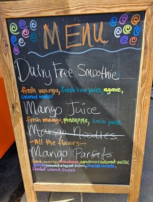 Menu April 16 2023 at Mangosay in Oakland