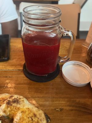 My drink a tea  at Pizzeria Distrito Vegano in Merida
