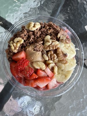 Banana split with PB instead of chocolate agave  at Bare Blends in Schenectady