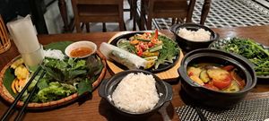 Excellent vegetarian choices at Oriana Restaurant in Hanoi