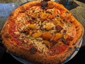 The same vegan pizza as usual at Grosso Napoletano - Europa in Madrid