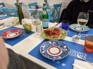 Delicious bruschetta at Taverna Masaniello in Amalfi