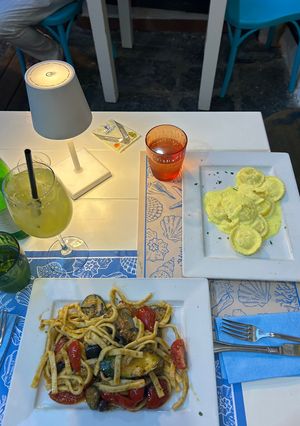 (Ravioli not vegan)   at Taverna Masaniello in Amalfi