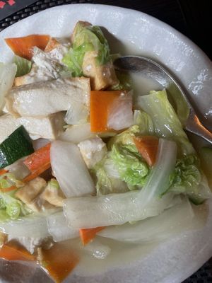 Tofu hot salad   at Bambù Restaurant in Naples