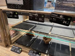 Sold out vegan options well labelled   at Backstube Tromsoe in Tromsoe