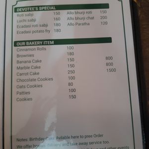 Menu at The White Lotus Cafe - Gairidhara in Kathmandu