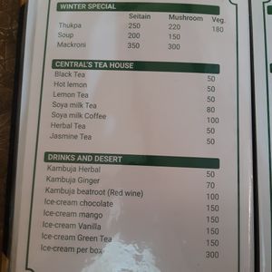 Menu at The White Lotus Cafe - Gairidhara in Kathmandu