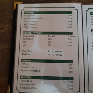 Menu at The White Lotus Cafe - Gairidhara in Kathmandu