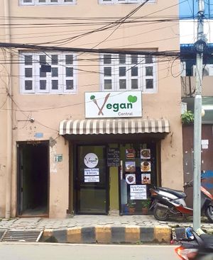Front door  at The White Lotus Cafe - Gairidhara in Kathmandu