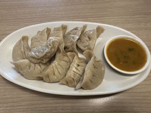 Delicious- Mo Mo  at The White Lotus Cafe - Gairidhara in Kathmandu