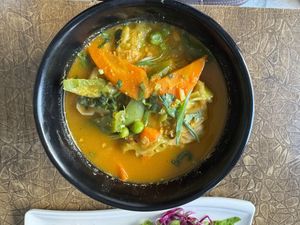 Jhol momos #Veganuary at The White Lotus Cafe - Gairidhara in Kathmandu