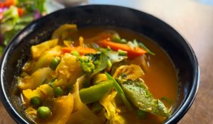 Jhol momos #Veganuary at The White Lotus Cafe - Gairidhara in Kathmandu