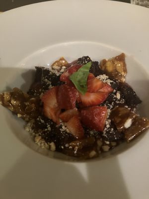 Chocolate sponge dessert  at La Società dei Carbonari in Turin