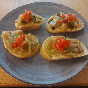 Vegan anchovies  at Glücklich in Trier