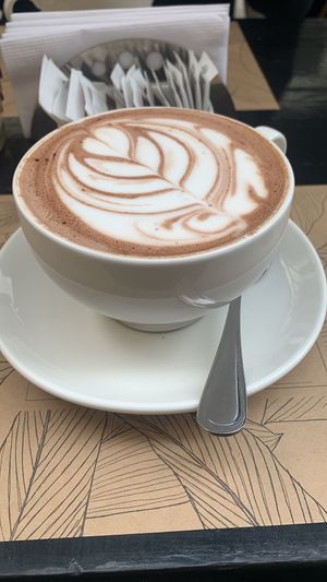 Vegan hot chocolate.  at Wonderland Café in Santiago