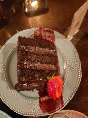 Torta de chocolate at Wonderland Café in Santiago