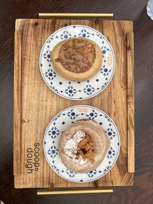 Carob and Banofee donts  at Scoop 'n Dough in Cascais