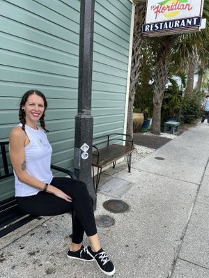 Tour guide Tiffany   at Food Tour V in St Augustine