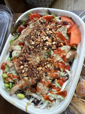 seitan chicken bowl  at Pow Pow - I St NW  in Washington