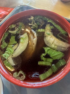 Wonton soup $7 for a small bowl   at Pow Pow - I St NW  in Washington