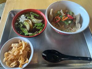 You pay for any extra here. $1 for a little more sauce. $1 for the crisps for the wonton soup. And they won’t give you extra bowls easily for sharing    at Pow Pow - I St NW  in Washington