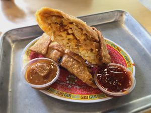 Giant egg roll at Pow Pow - I St NW  in Washington