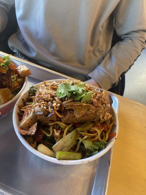 Teriyaki Steak with fried noodles   at Pow Pow - I St NW  in Washington
