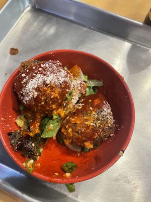 2/3 vegan mozzarella balls - highly recommended   at Pow Pow - I St NW  in Washington