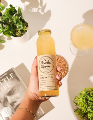 Light, crisp and refreshing green tea kombucha at Boochamama Craft Kombucha in Makati