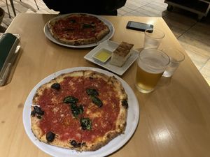 Pizza and focaccia   at La Terrazza in Hakone